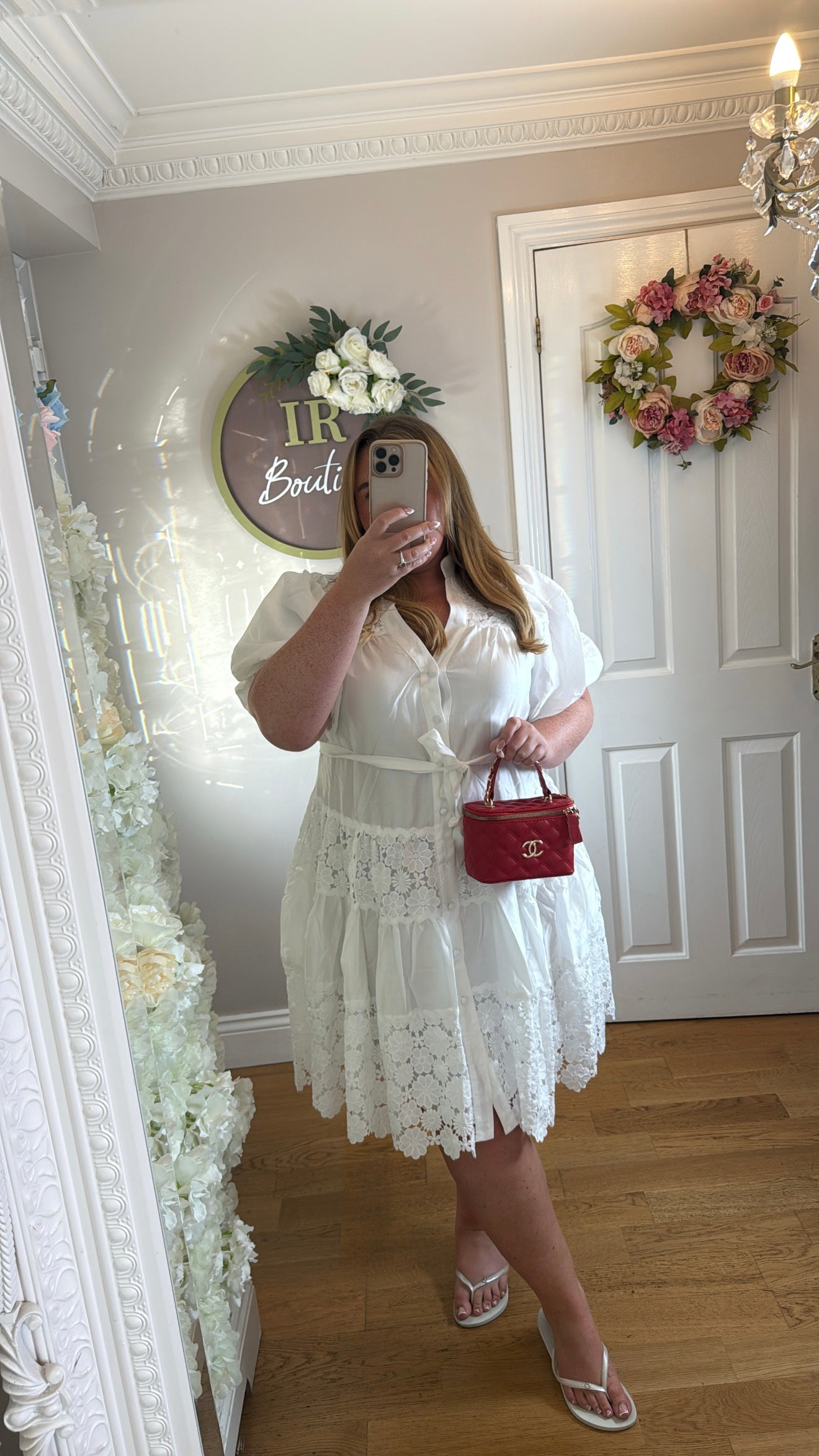 REBECCA LACE DRESS -White - One size fits all uk size 12-20/22 -