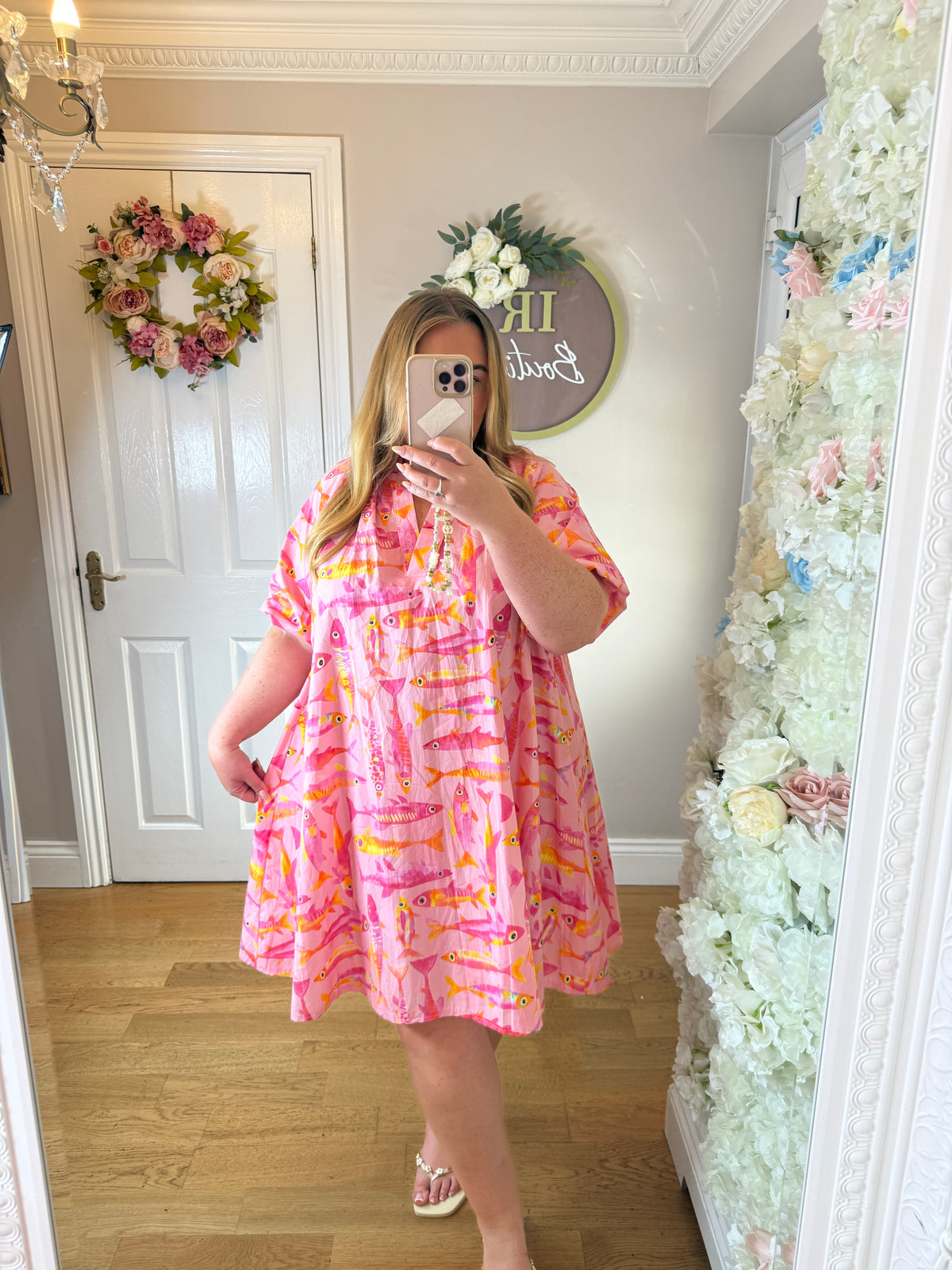 Ocean Puff Sleeve Dress
