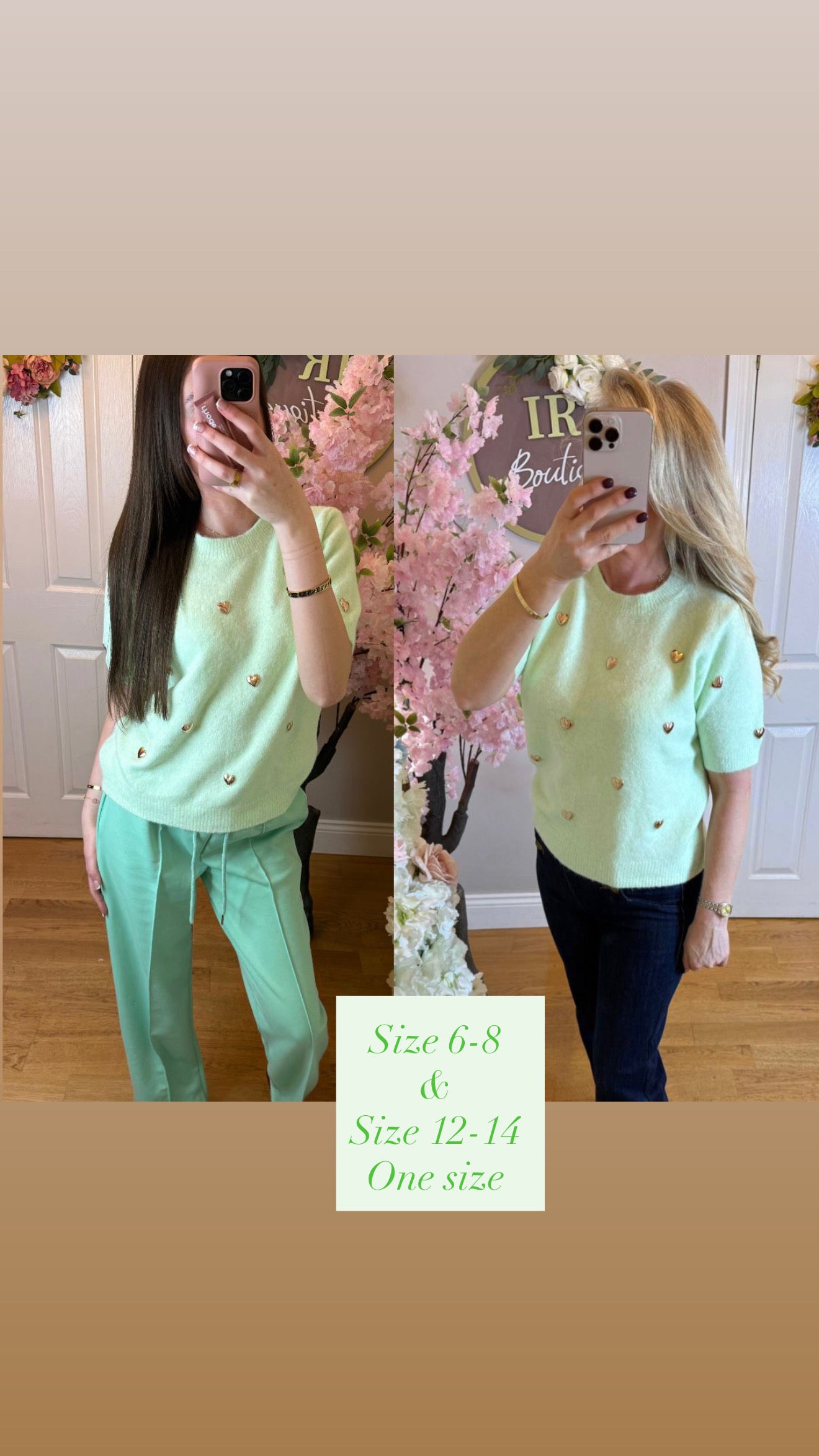 Cupid Gold Heart Short Sleeve Jumper - 5 Colours