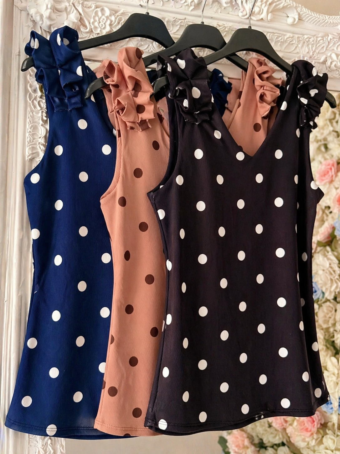 LIZ - Polka Dot Top - One size 8-18