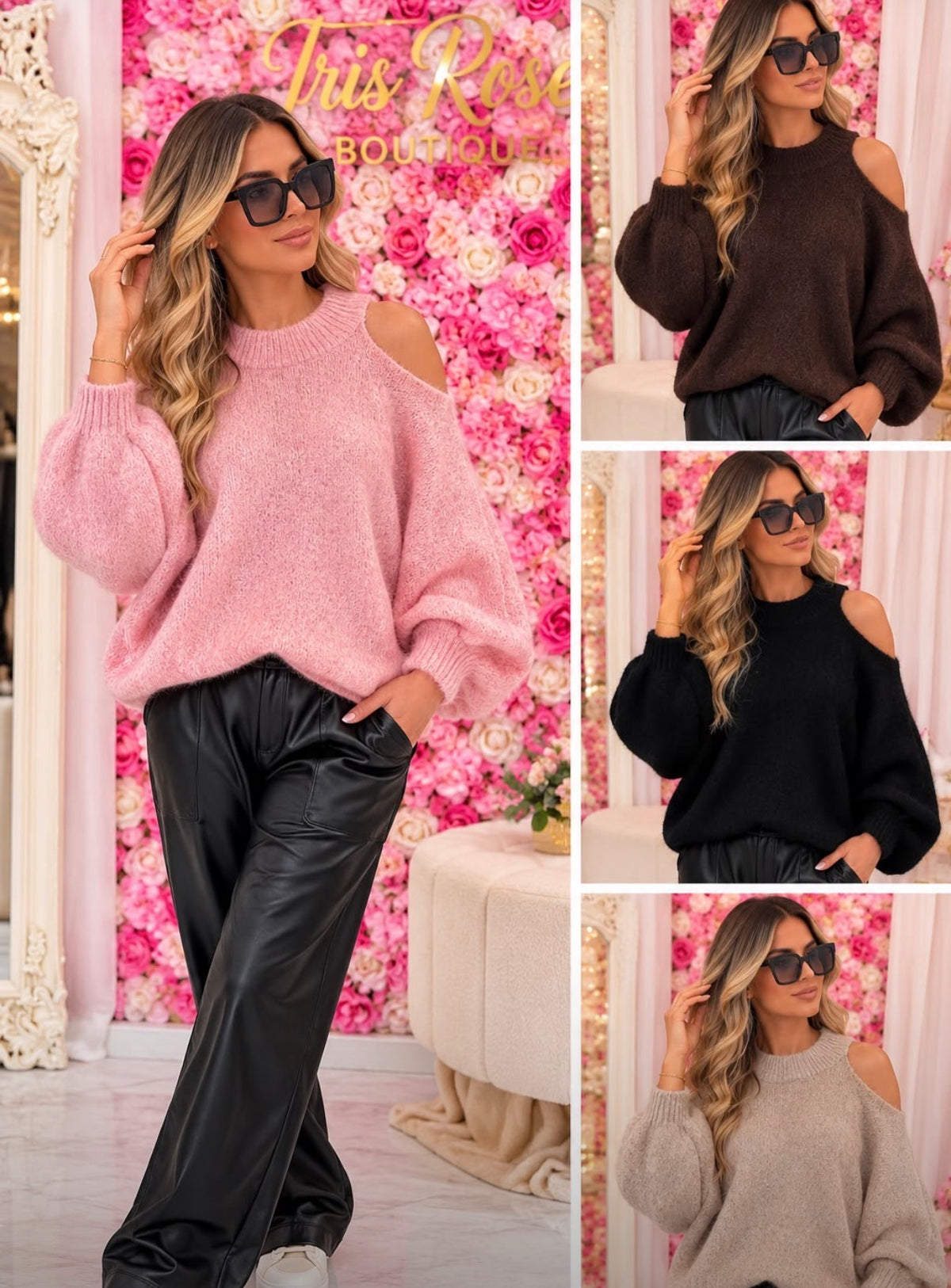 Dahlia double cold shoulder jumper