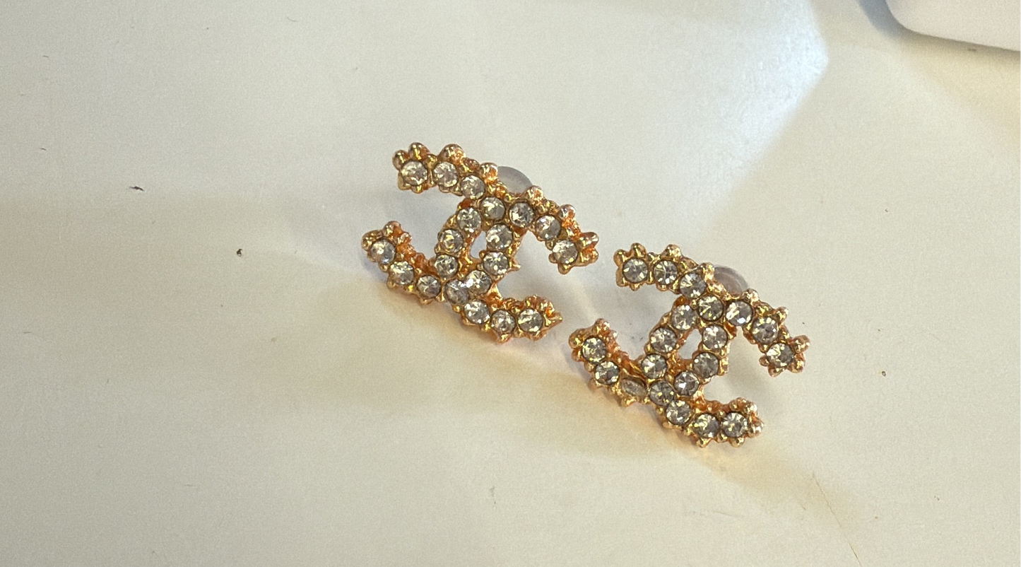 Diamonte Gold Earrings