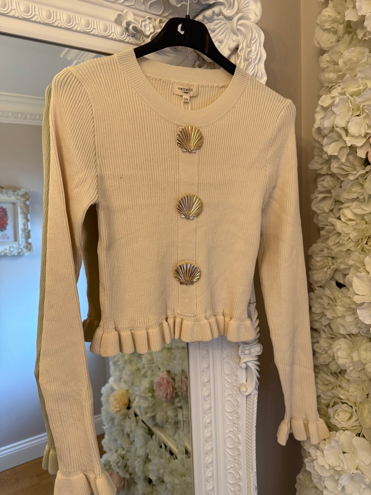 ANDRINA Shell Button Jumper - Petite - One size 2-4-6-8-10