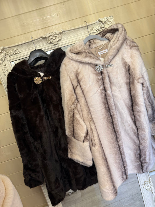 LEYLA - Faux Fur Hooded Jacket - 3 Colours