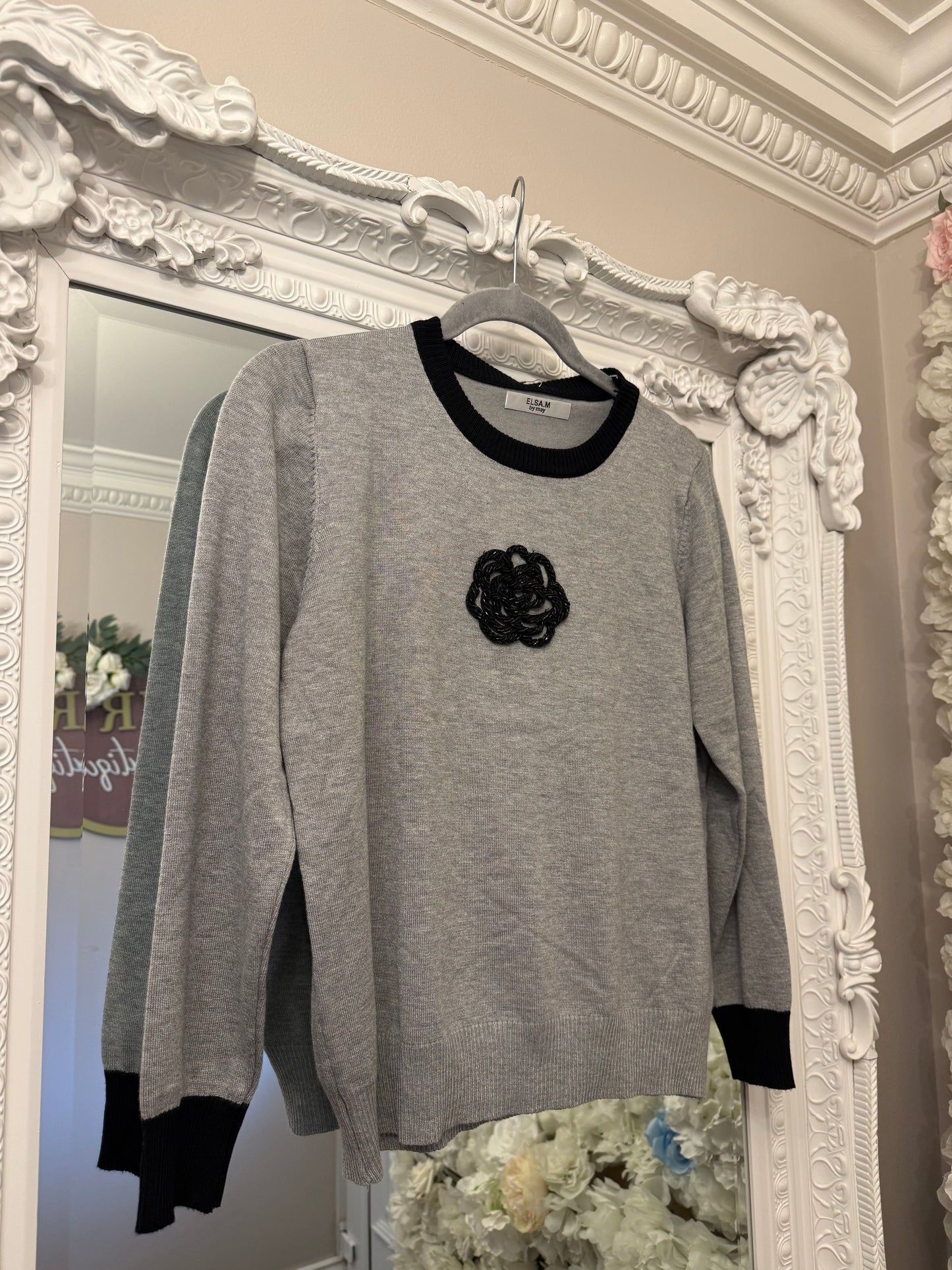 Beaded Flower Jumper