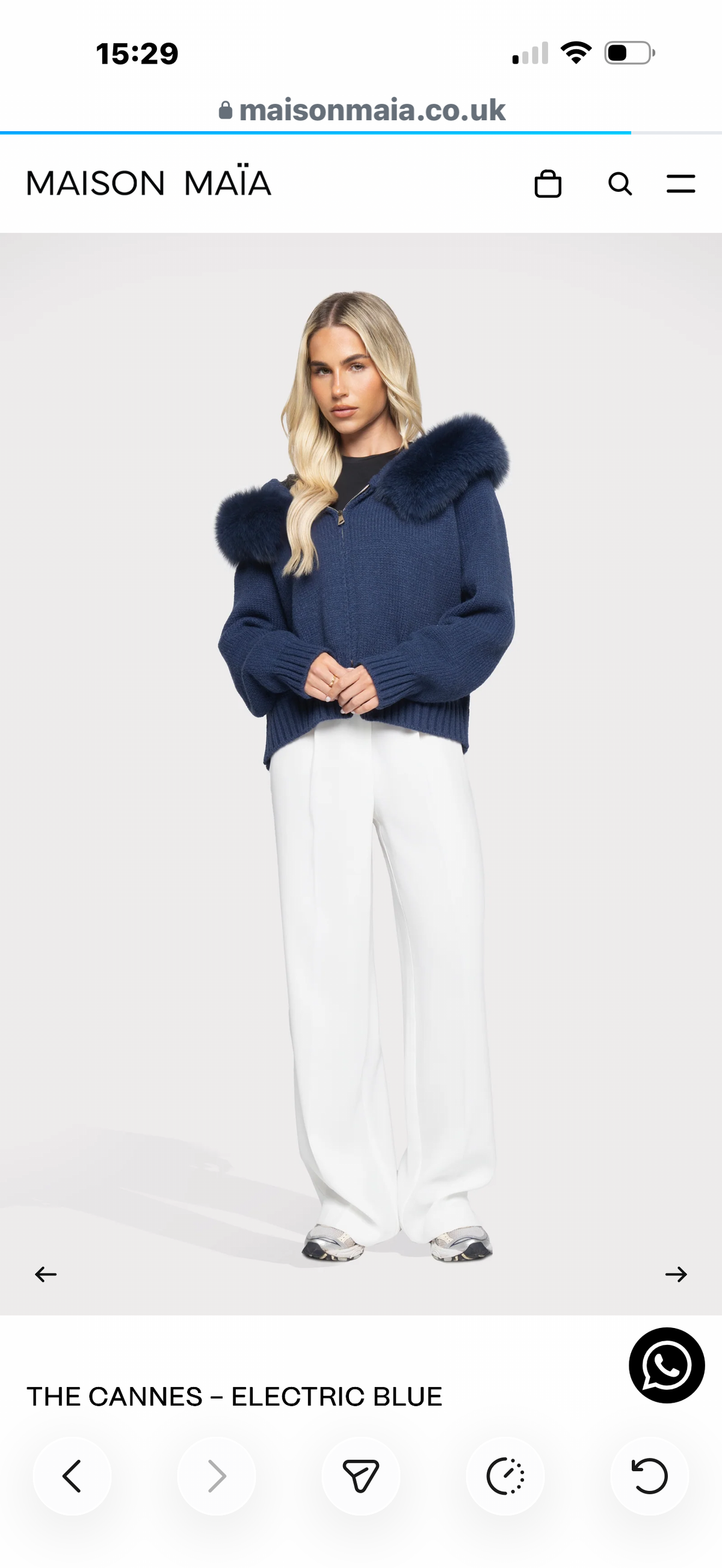 Deluxe fur hood cardigan