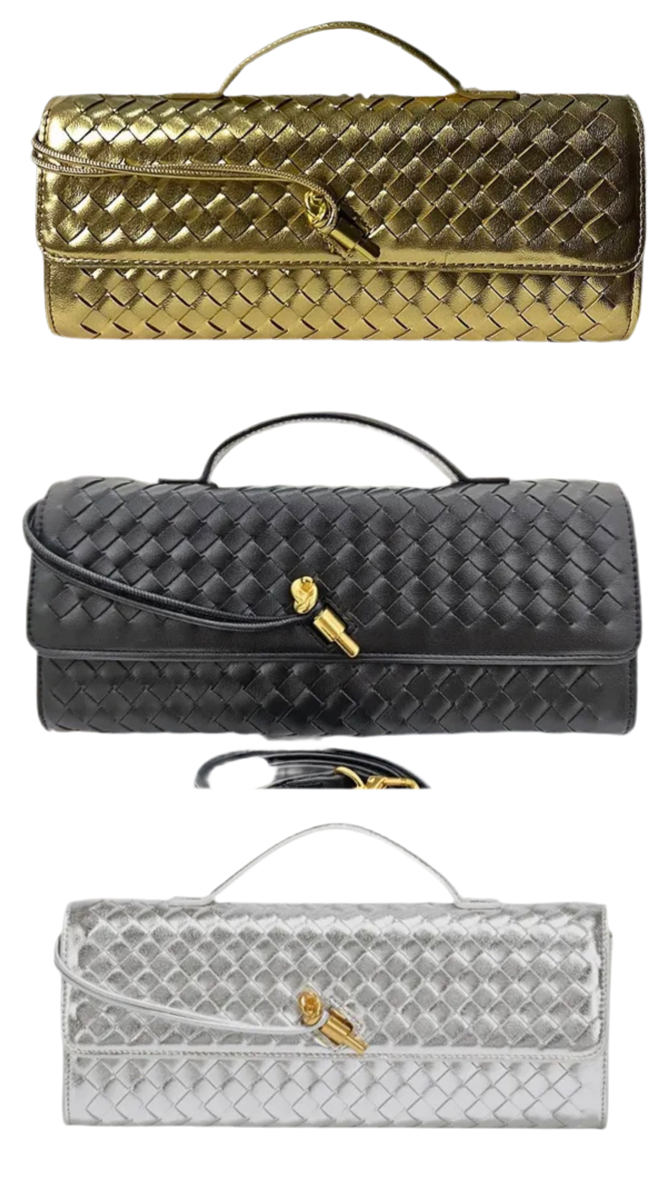 Woven Clutch Purse / Cross Body Bag