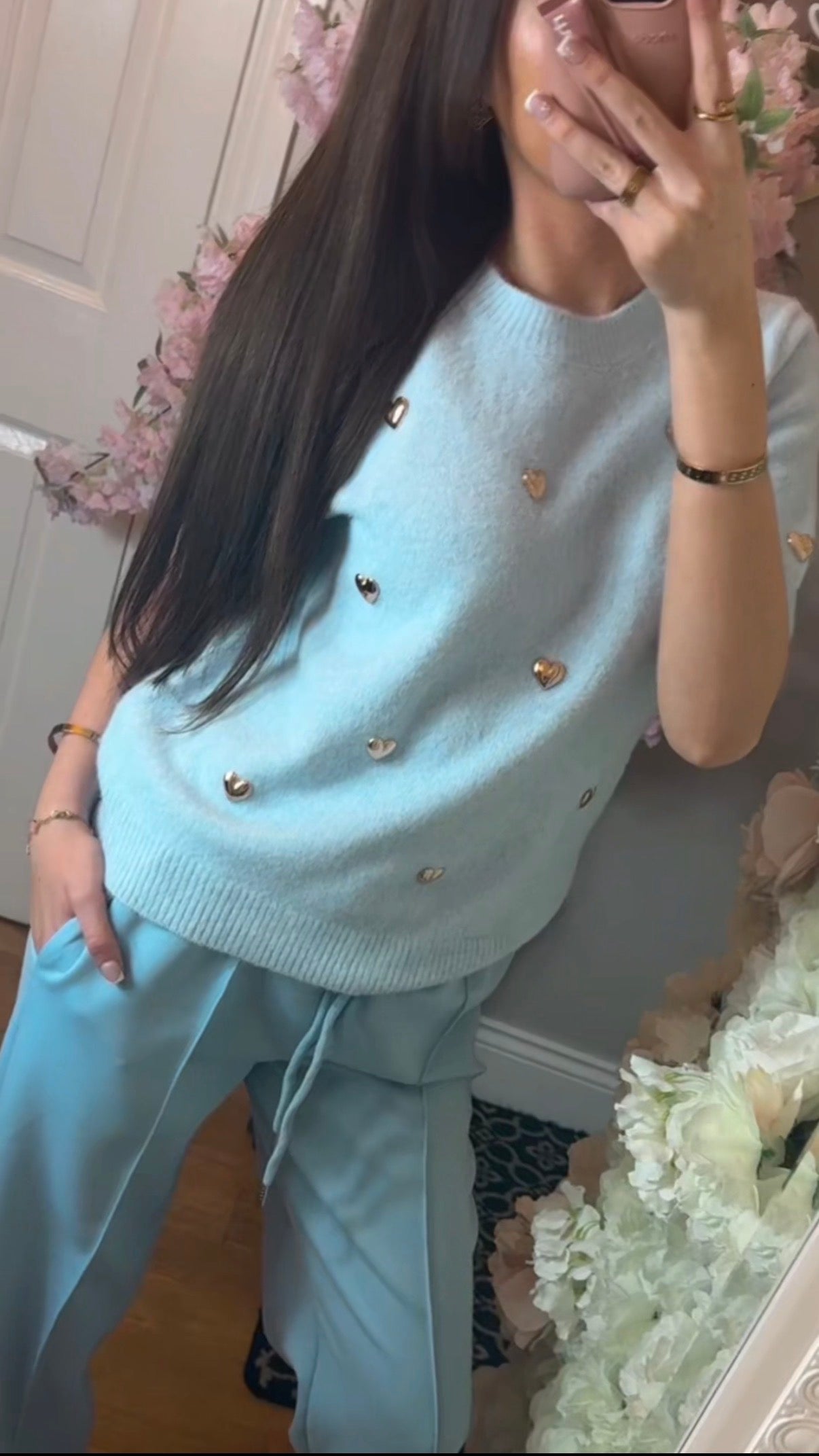 Cupid Gold Heart Short Sleeve Jumper - 5 Colours