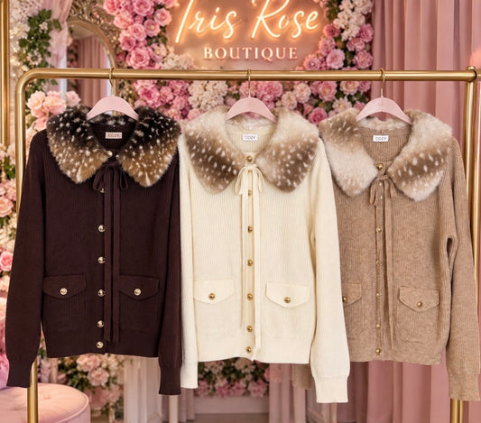 Bambi collar cardigan