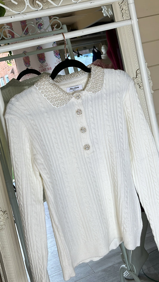 VERITY - Fine Knit Cable Jumper