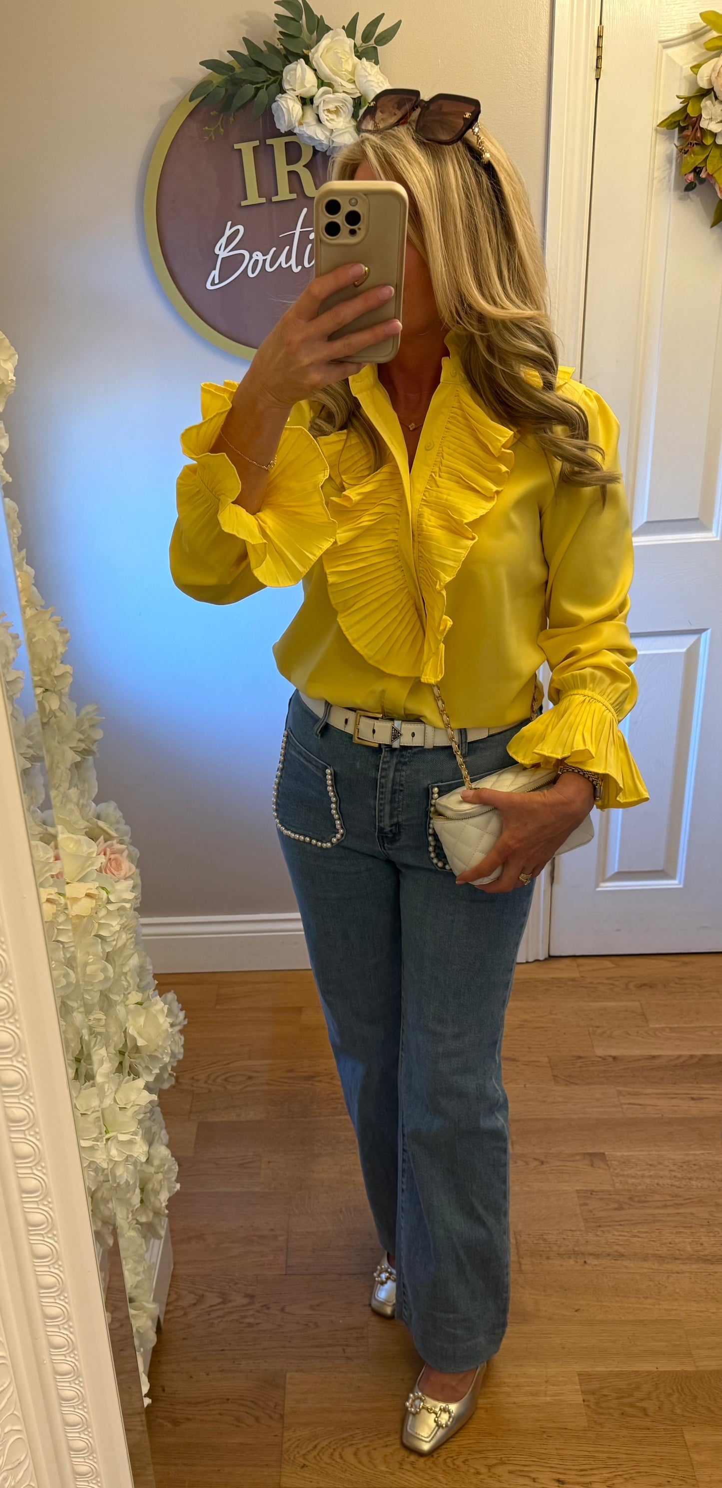 Diana Ruffle Shirt - Elegant Frill Neck Blouse