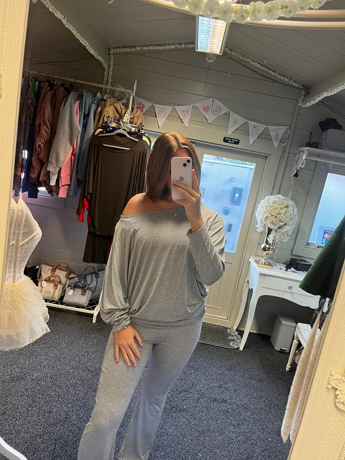 Off the shoulder lounge set co-ord - One size 6-12/14