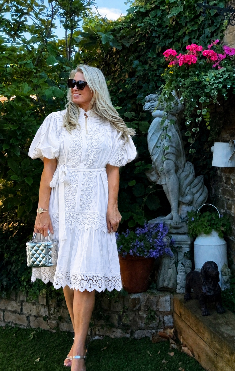 CLEO LACE DRESS - White - One size fits all uk size 12-20/22 -