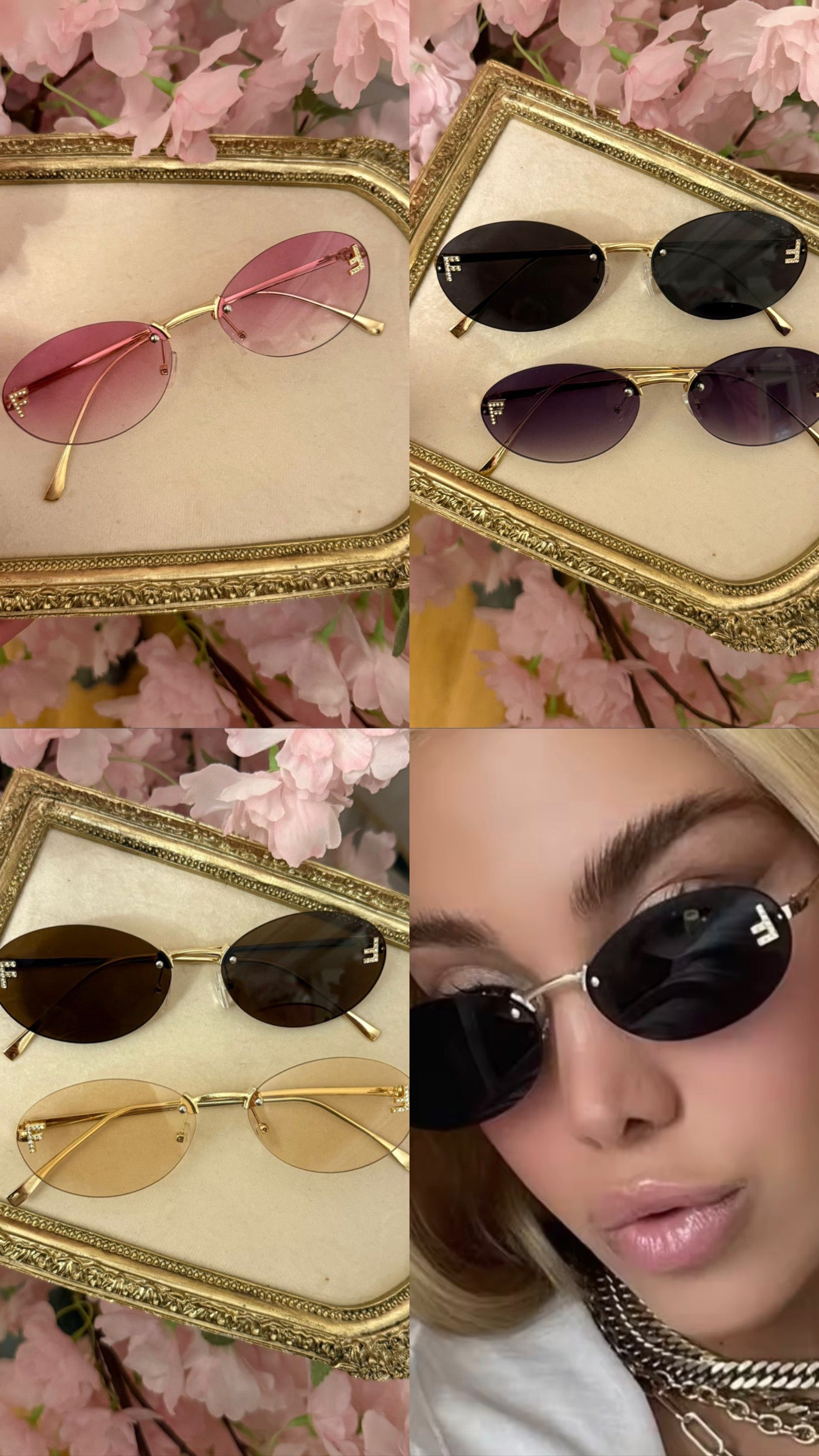 F Crystal Sunglasses - 5 Colours