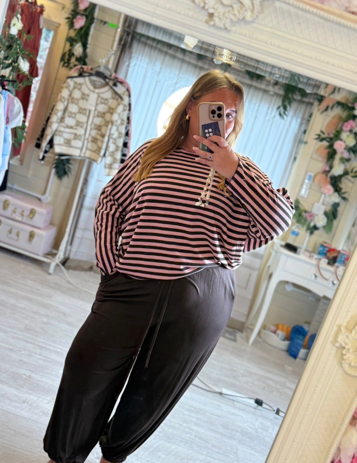 Bella brown harem trousers