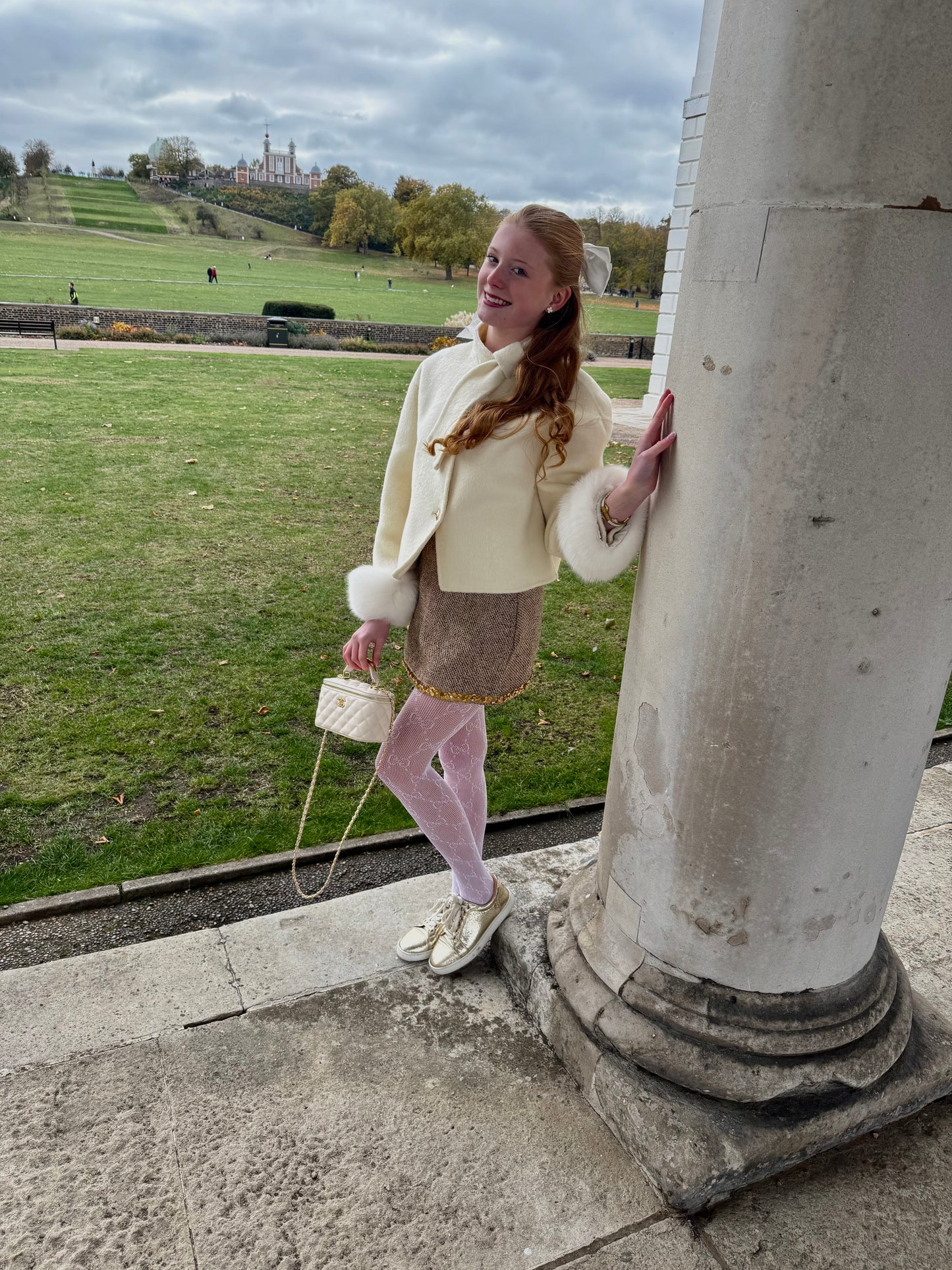 CHELSEA - Real Fur Trim Cashmere Mix Jacket