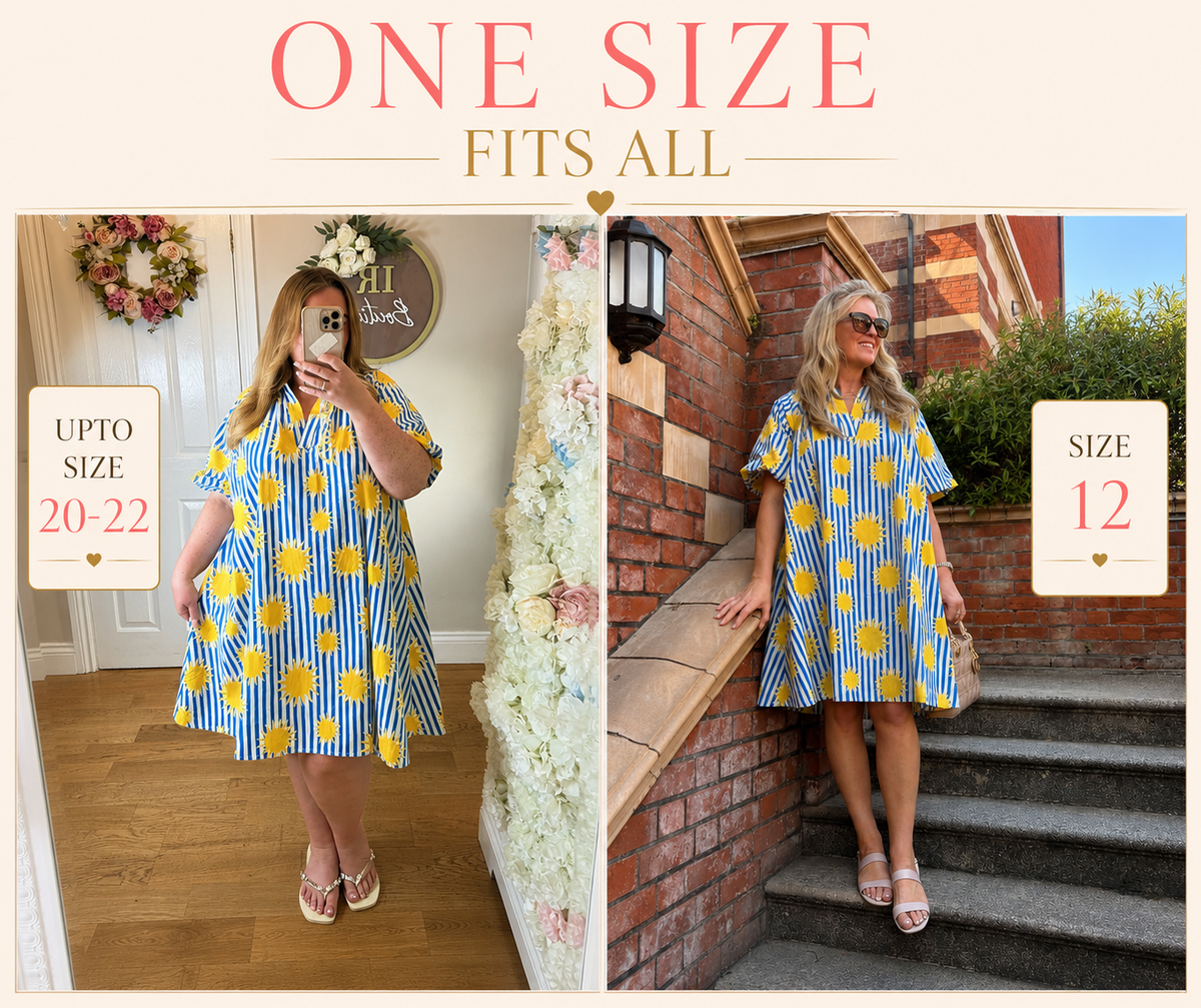 Sunshine Striped Puff Sleeve Dress