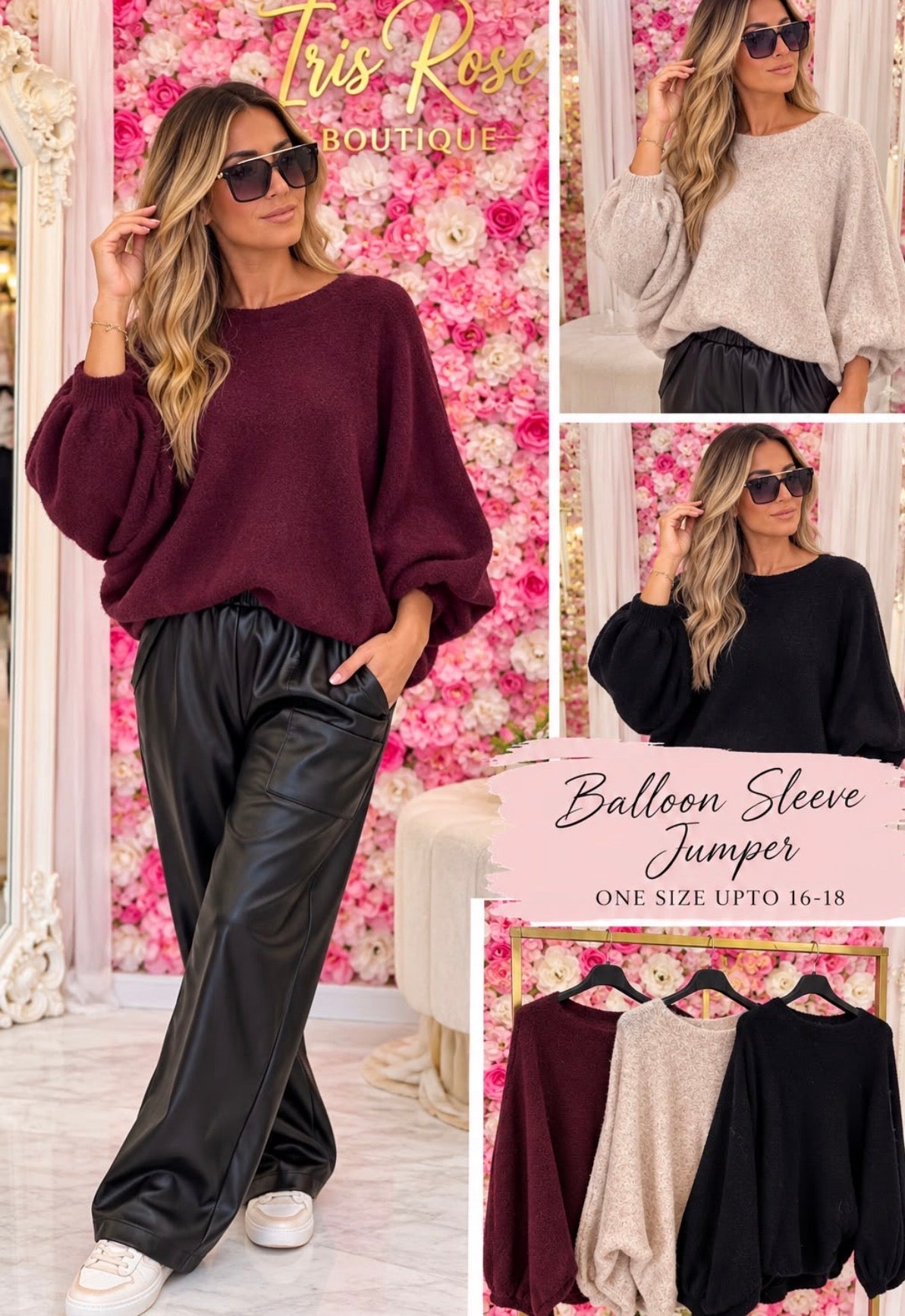 Bobbi balloon sleeve jumper