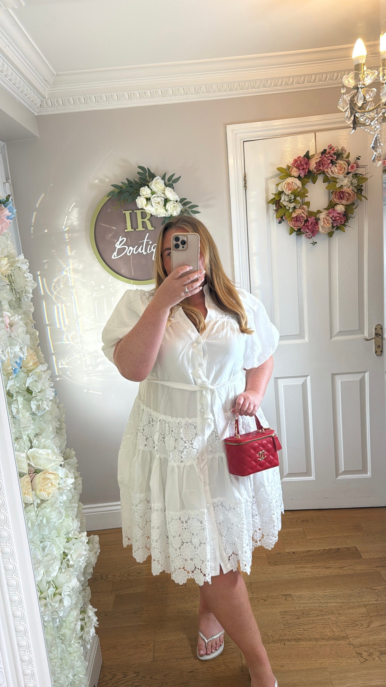 CLEO LACE DRESS - White - One size fits all uk size 12-20/22 -