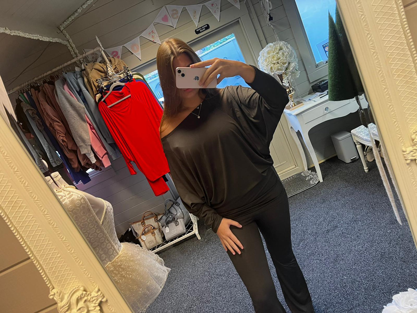 Off the shoulder lounge set co-ord - One size 6-12/14