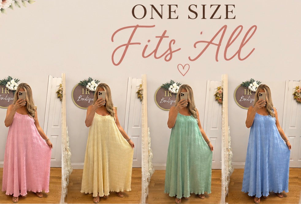 JUPITER- Bead Detail Pleated Maxi Dress - One size upto 22