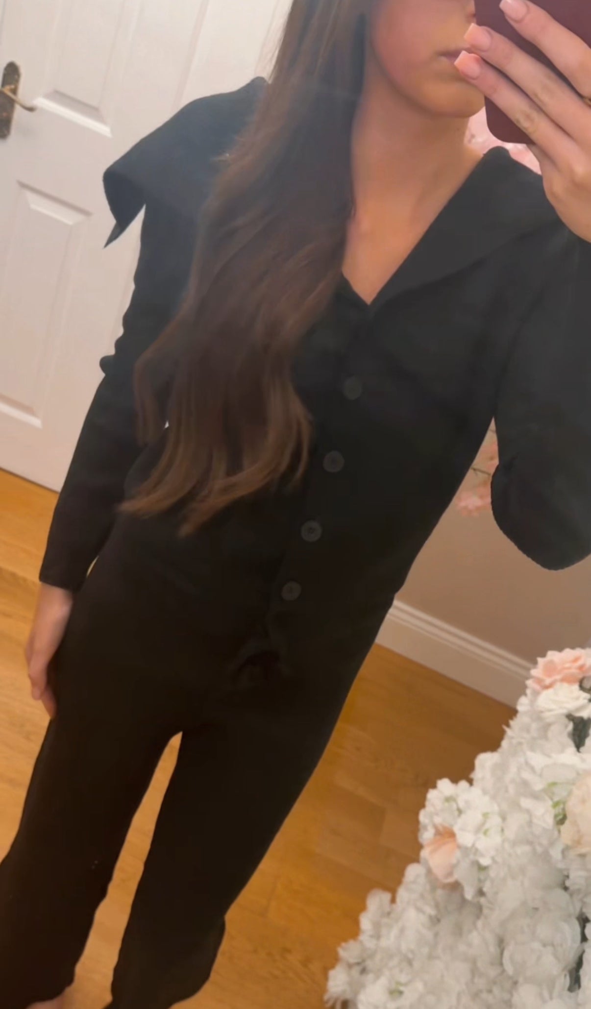 Fern - button up flared collar lounge set