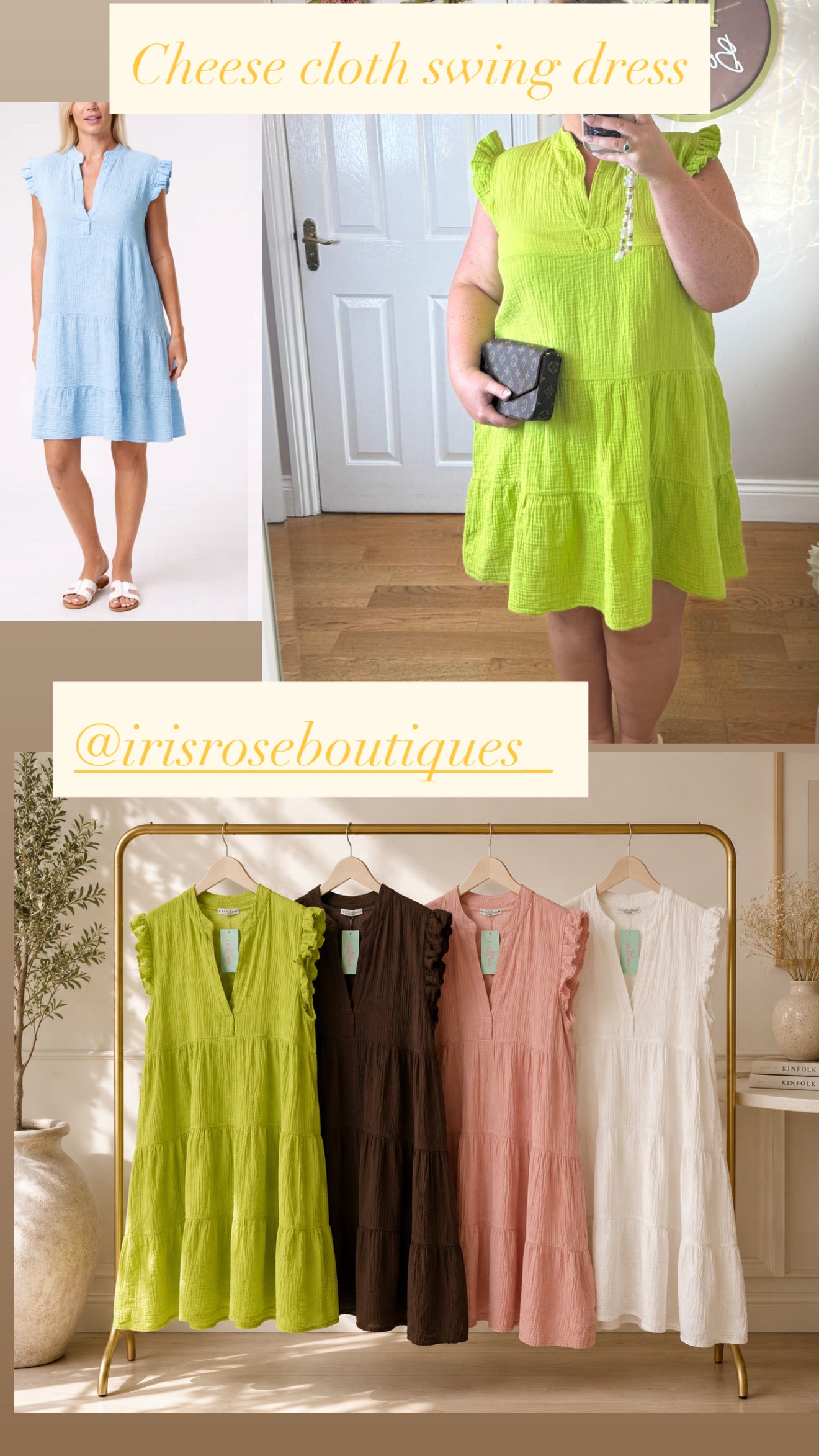 Cheesecloth Swing Dress - One size 10-16/18