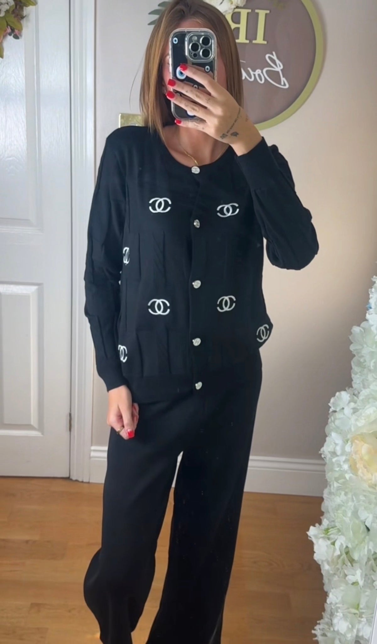 Cc ribbed trim co ord