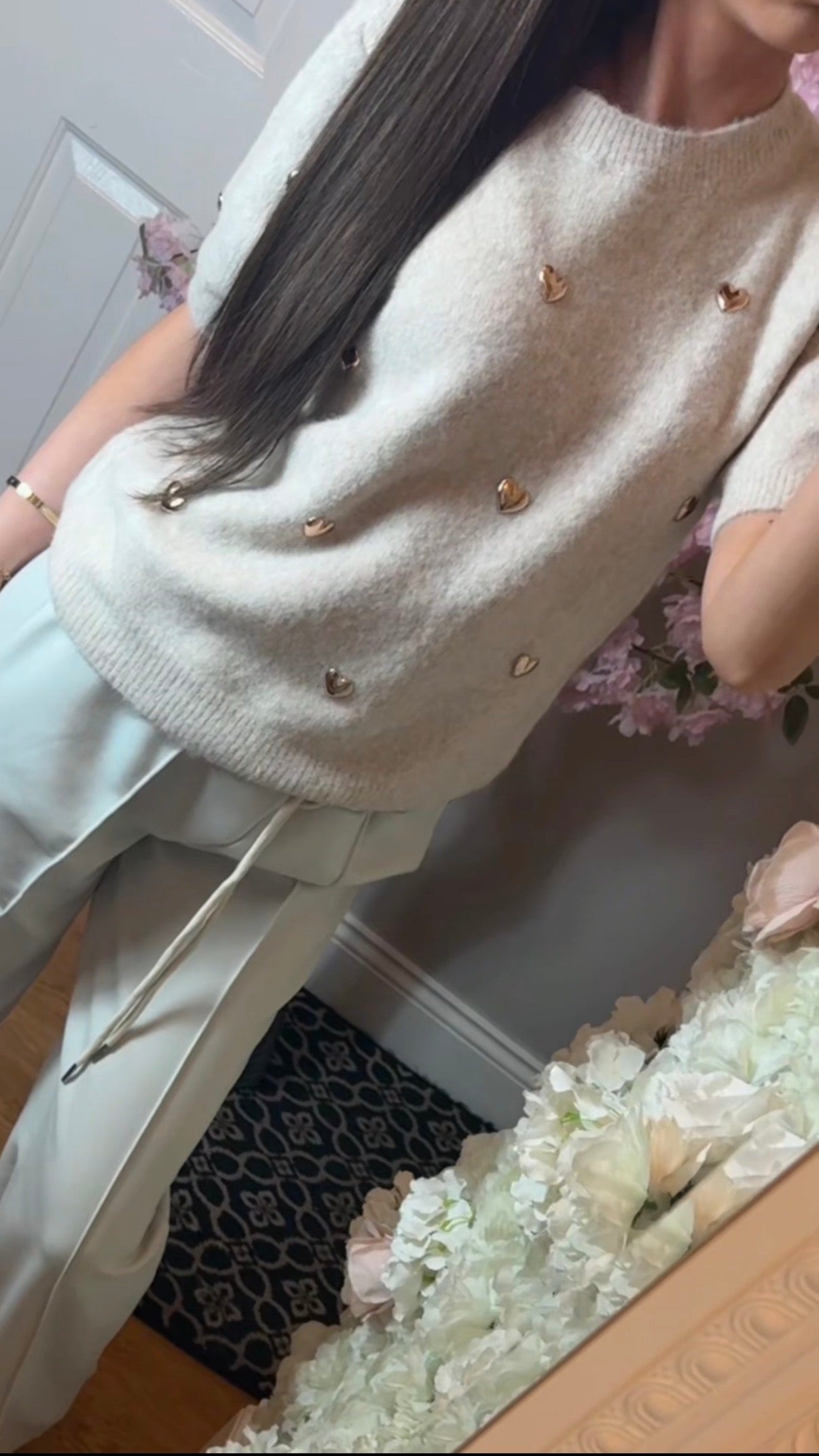 Cupid Gold Heart Short Sleeve Jumper - 5 Colours