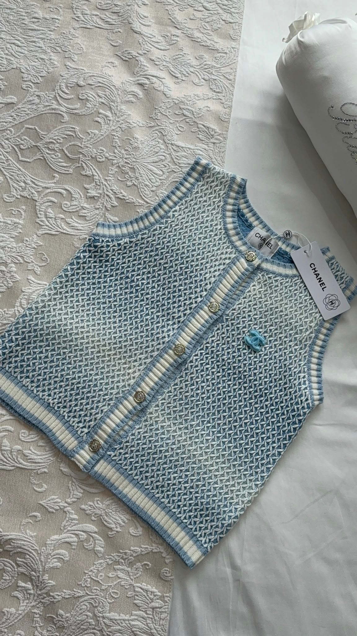 C Pastel Stripe Knitted Vest