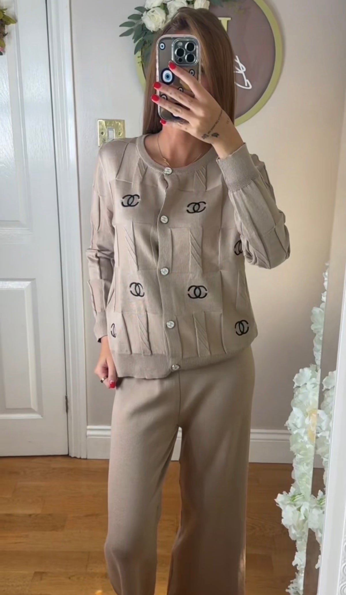 Cc ribbed trim co ord