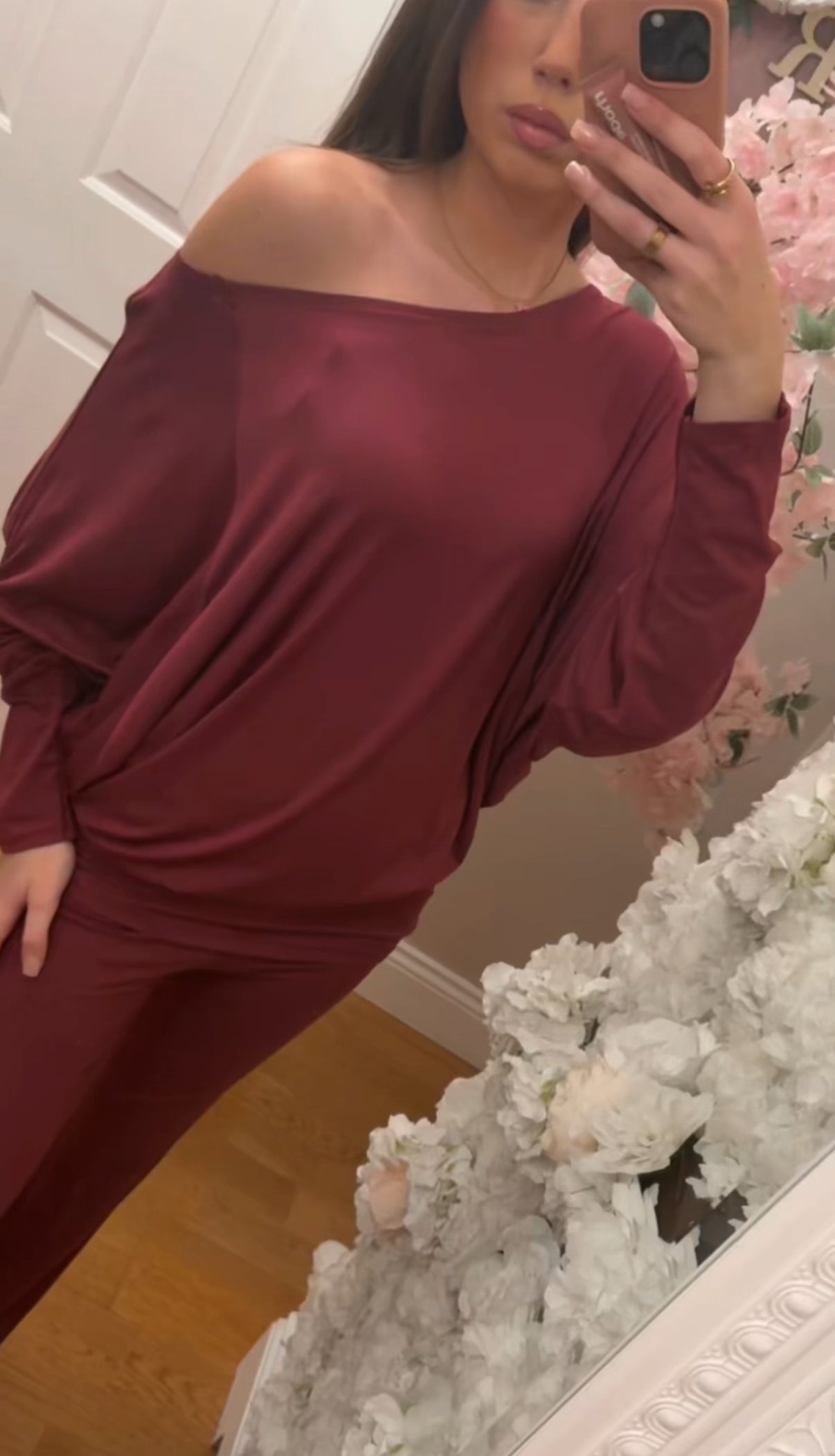 Off the shoulder lounge set co-ord - One size 6-12/14