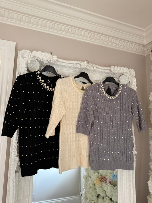 Pearl Cable Knit Jumper