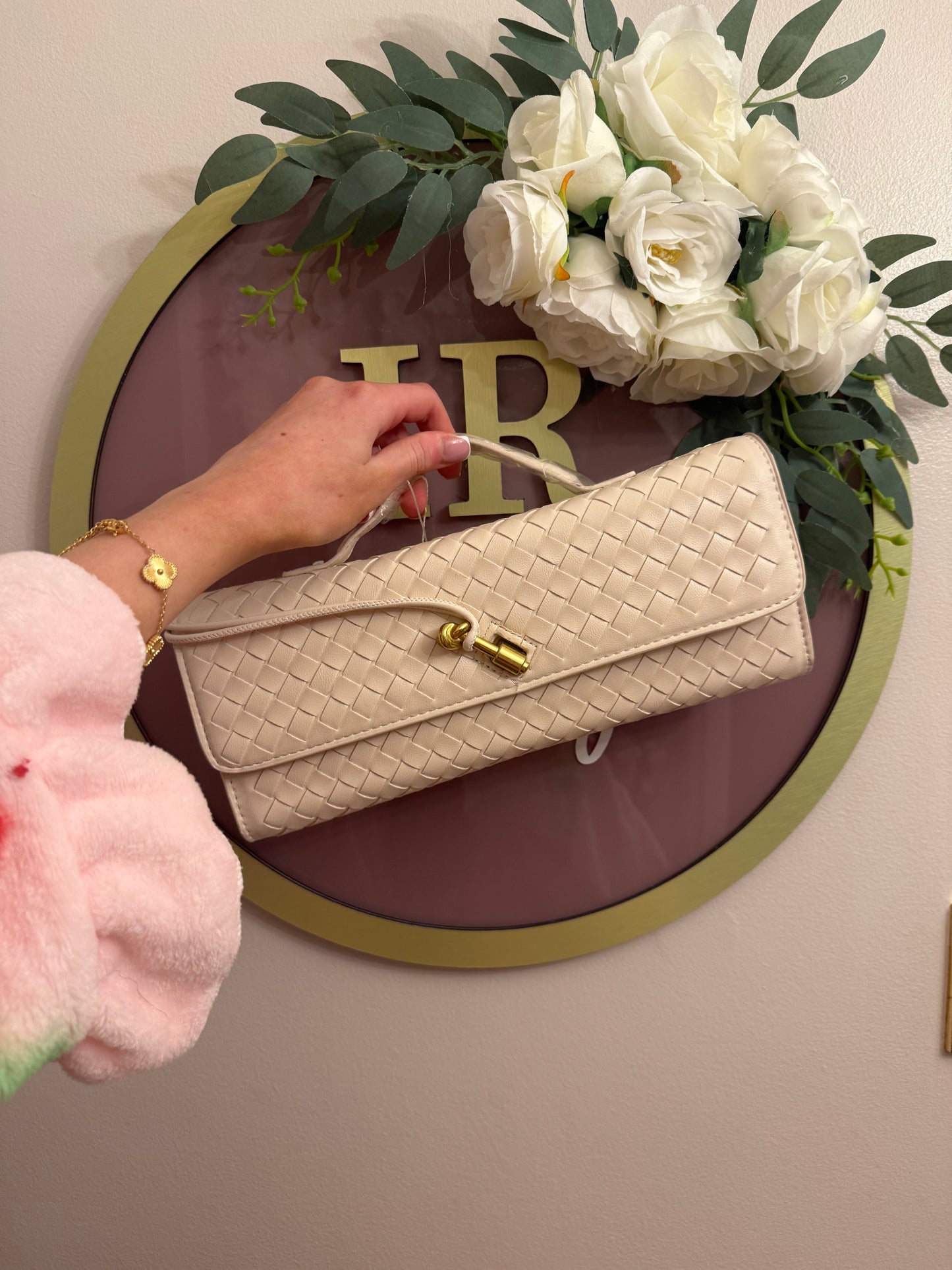 Woven Clutch Purse / Cross Body Bag