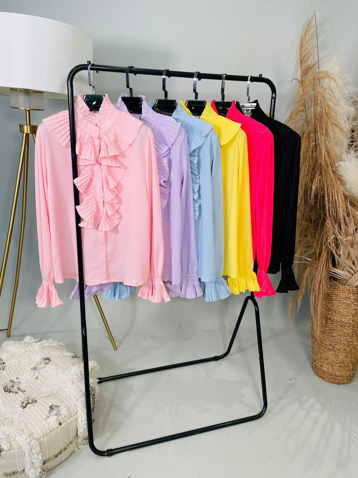 Diana Ruffle Shirt - Elegant Frill Neck Blouse