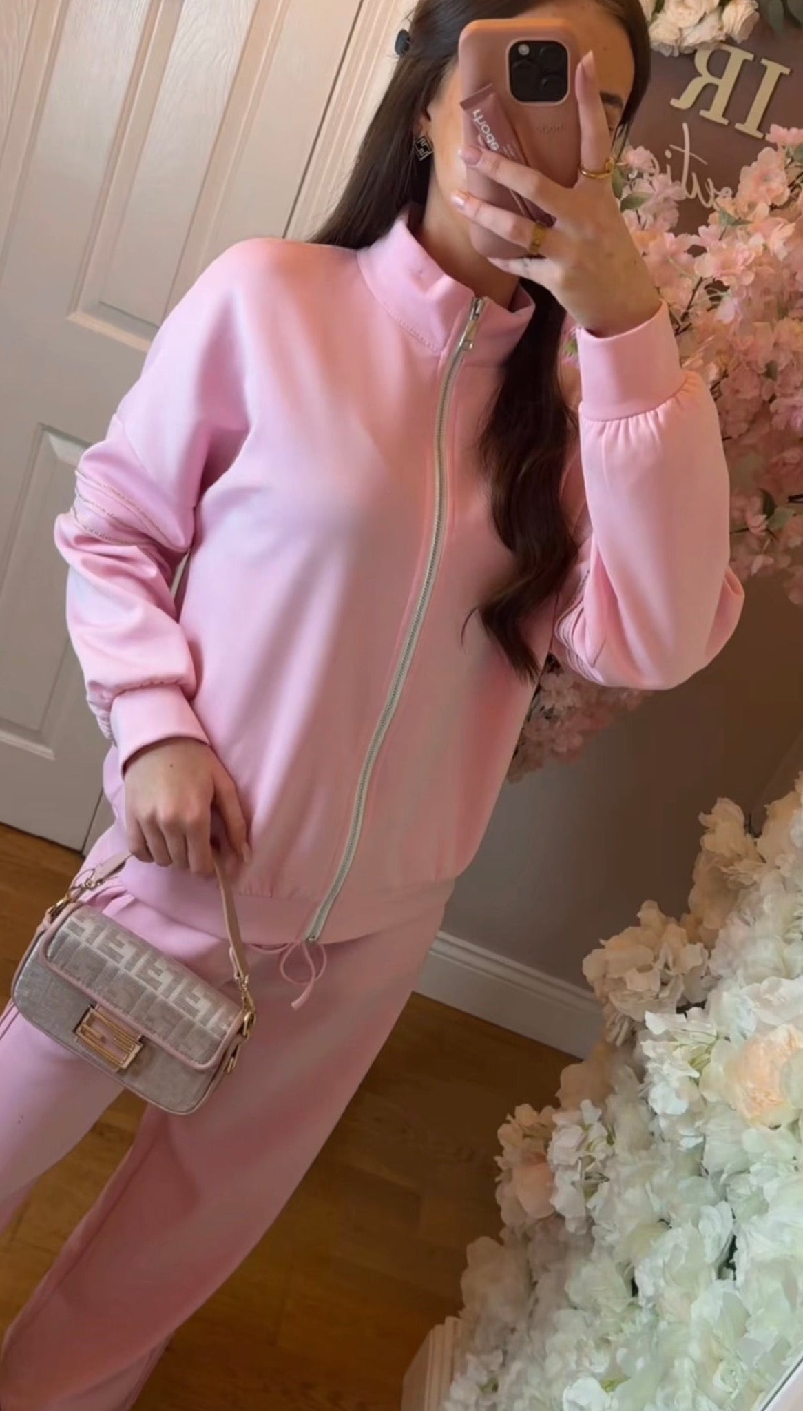 Amber Tracksuit - Full Zip Two-Piece Set with Gold Trim | 4 Colours