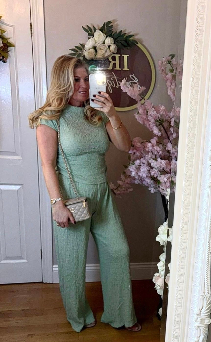 Rachael Cheese Cloth Co-ord - Lightweight Wide Leg Set