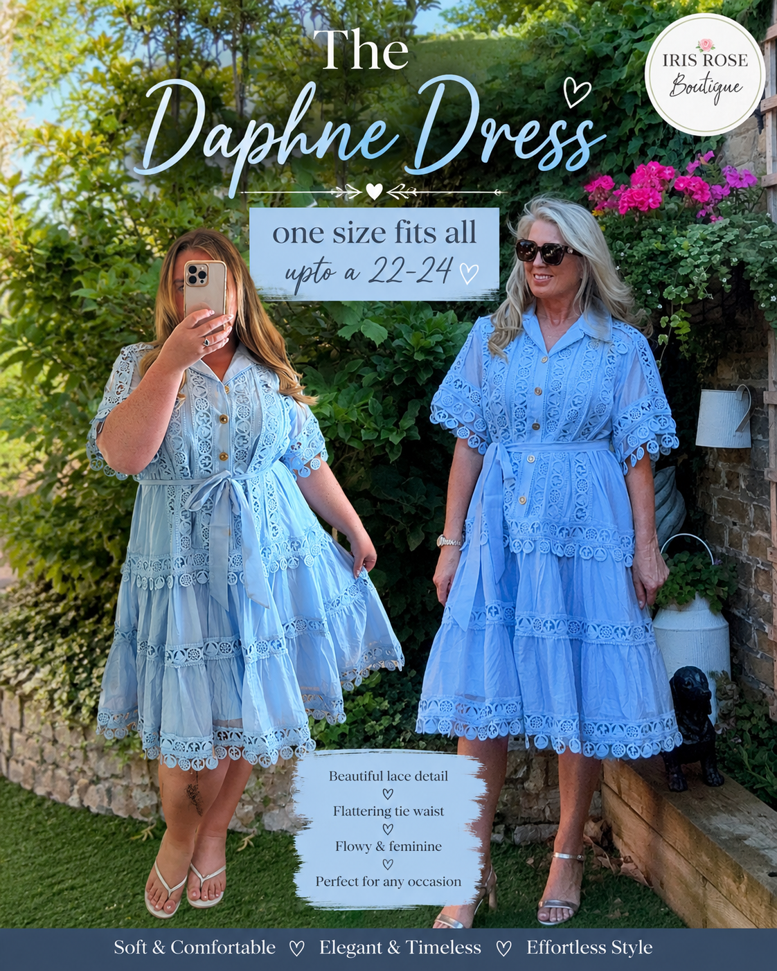 DAPHNE Lace Dress - One size upto 22-24