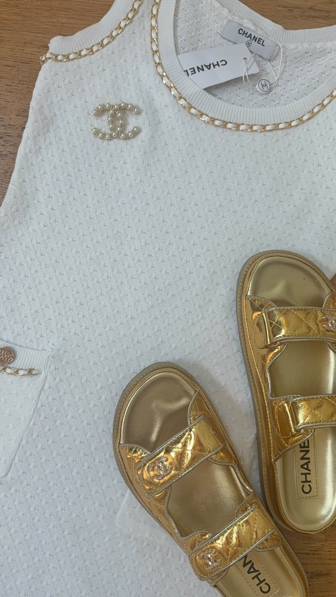 CeCe White Chain Detail Dress