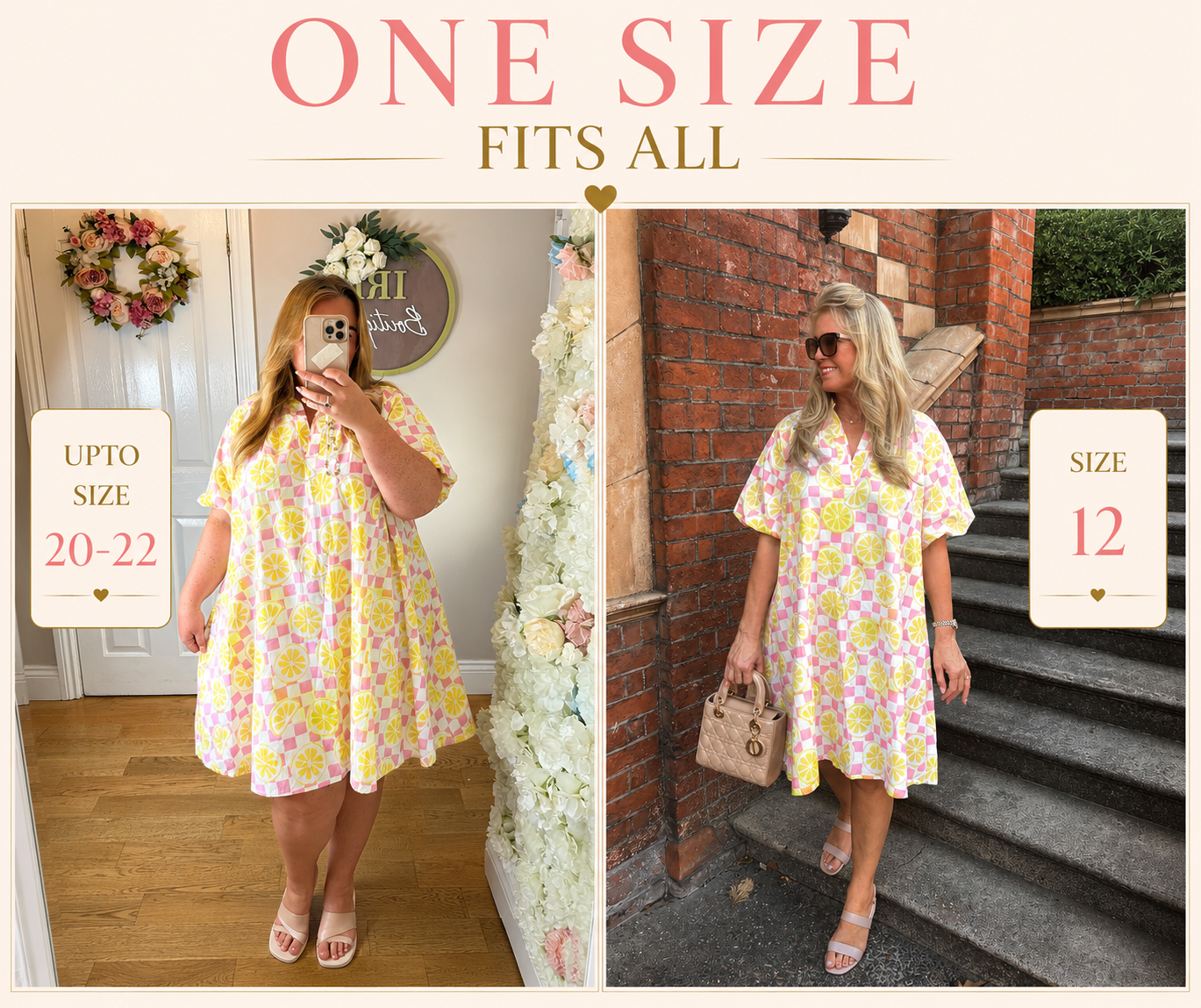 Lemon Slice Puff Sleeve Dress
