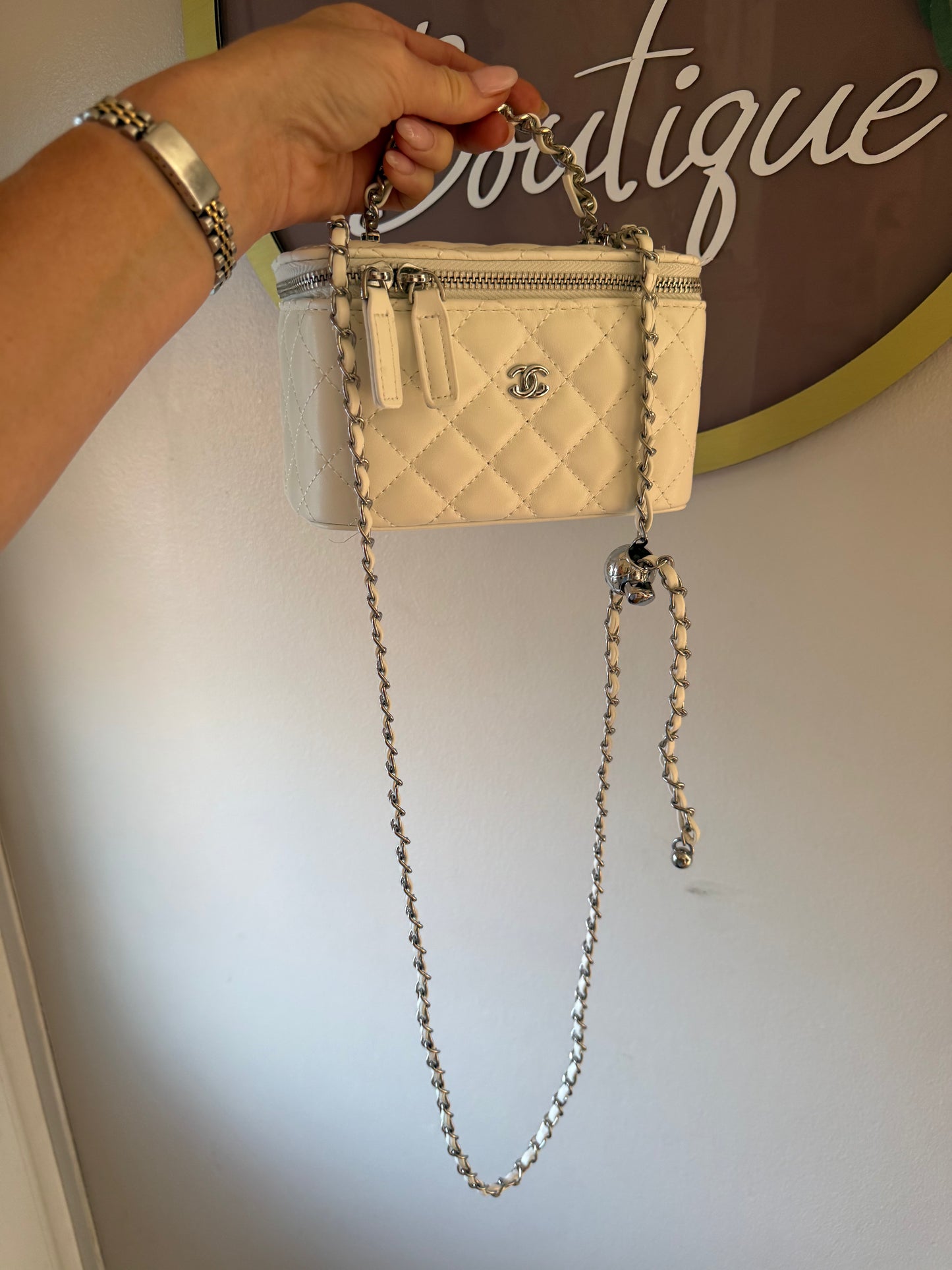 C Vanity Case Bag - White