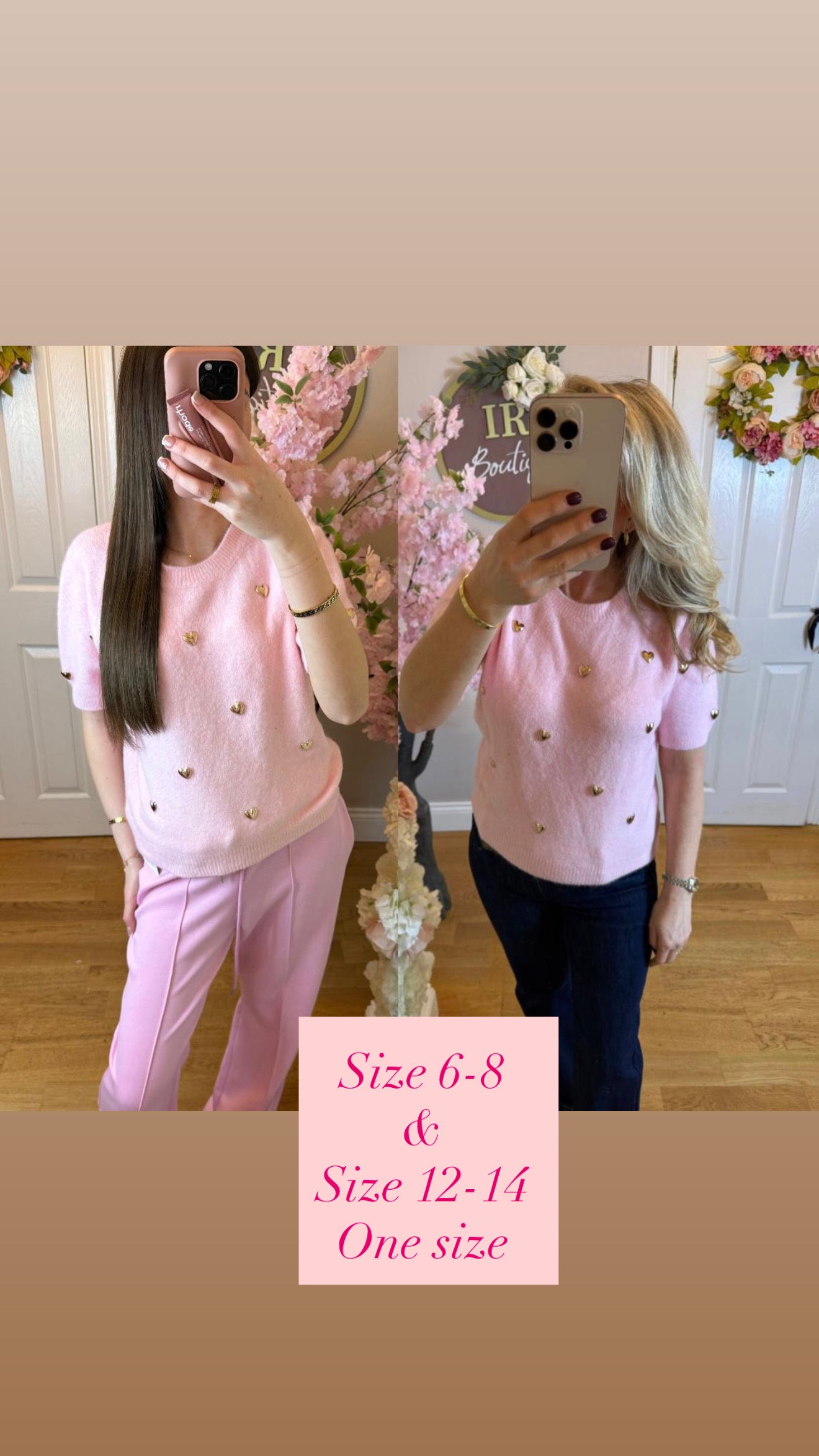 Cupid Gold Heart Short Sleeve Jumper - 5 Colours
