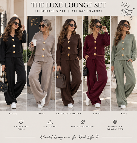 Marie Gold Button Lounge Suit