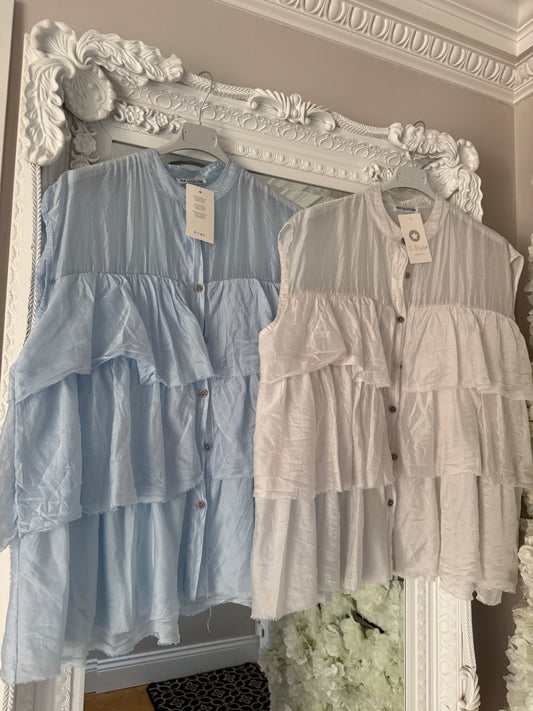 KAY - Tiered Ruffle Top - One size upto 16-18