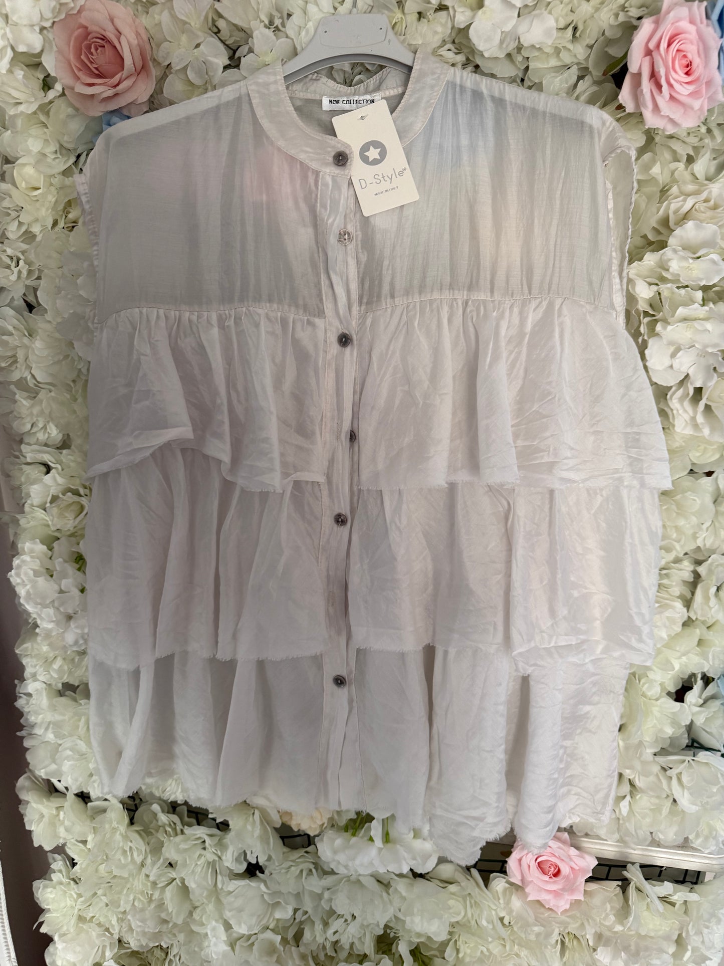 KAY - Tiered Ruffle Top - One size upto 16-18