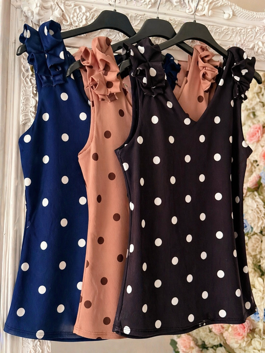 LIZ - Polka Dot Top - One size 8-18