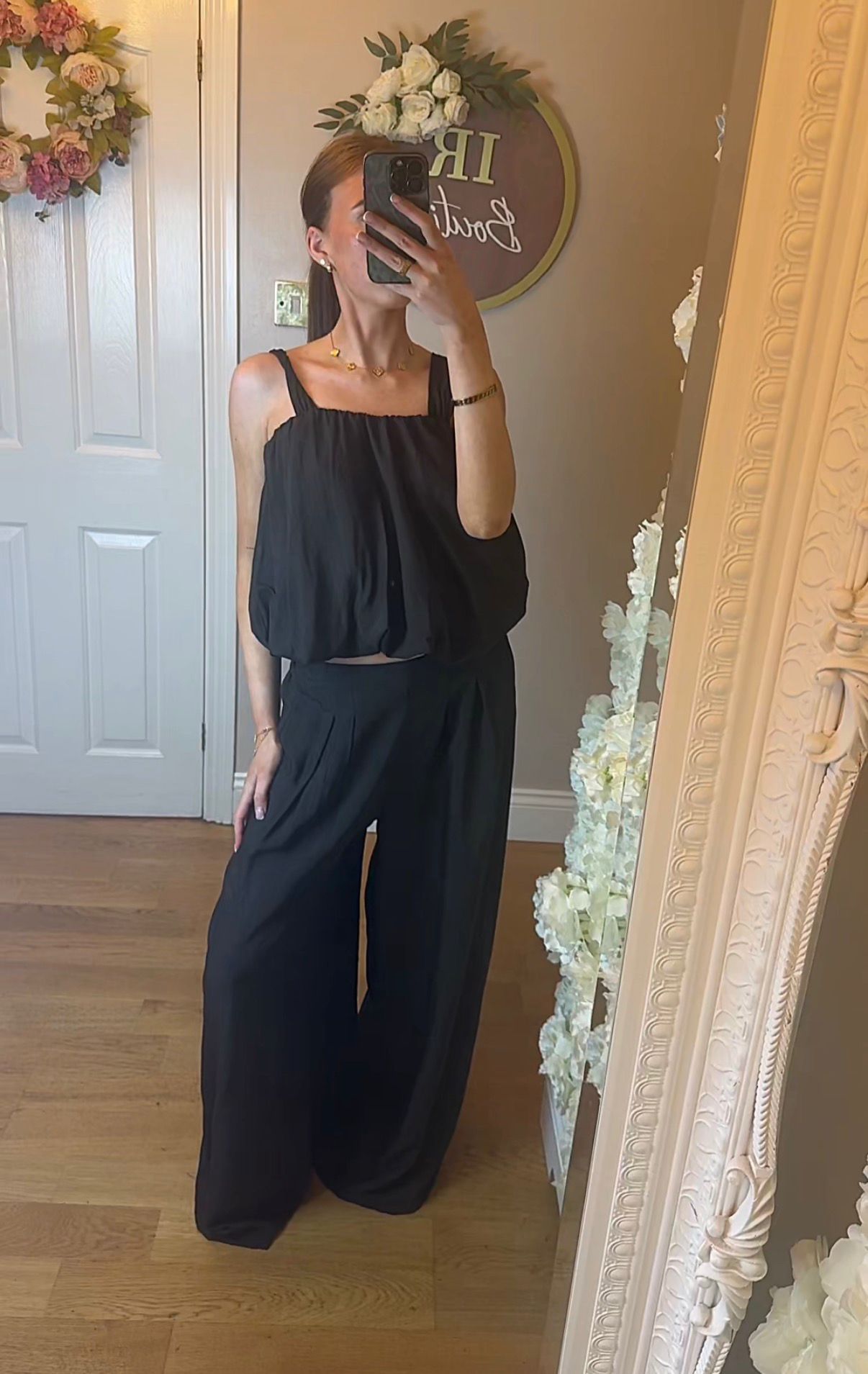 JODIE - Bubble hem top and pleated wide leg trouser co-ord - 6 colours
