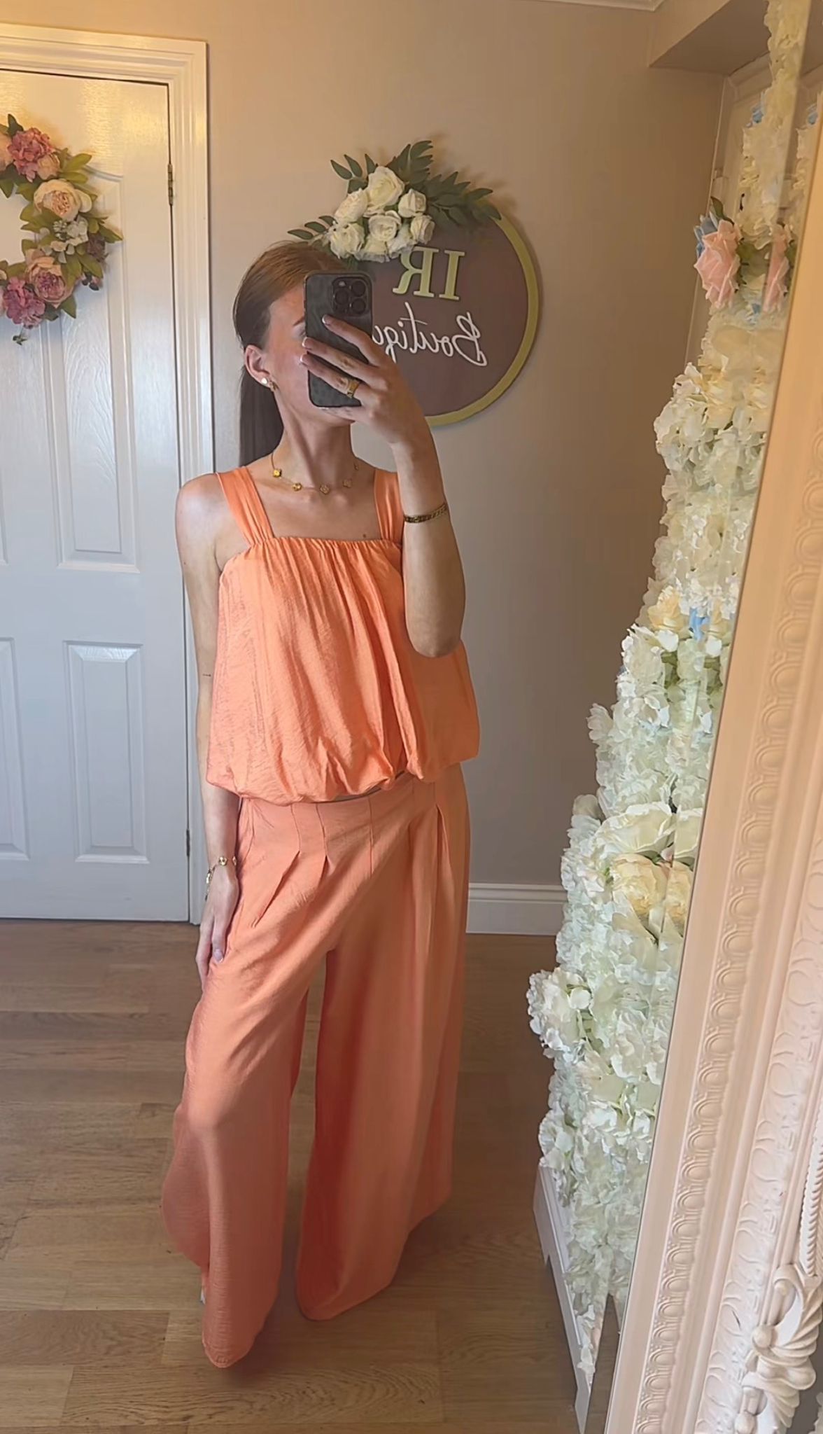 JODIE - Bubble hem top and pleated wide leg trouser co-ord - 6 colours