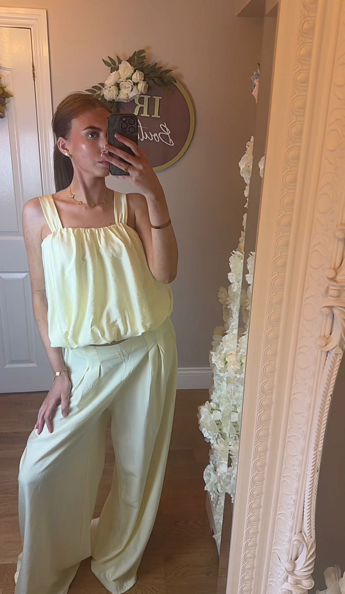 JODIE - Bubble hem top and pleated wide leg trouser co-ord - 6 colours