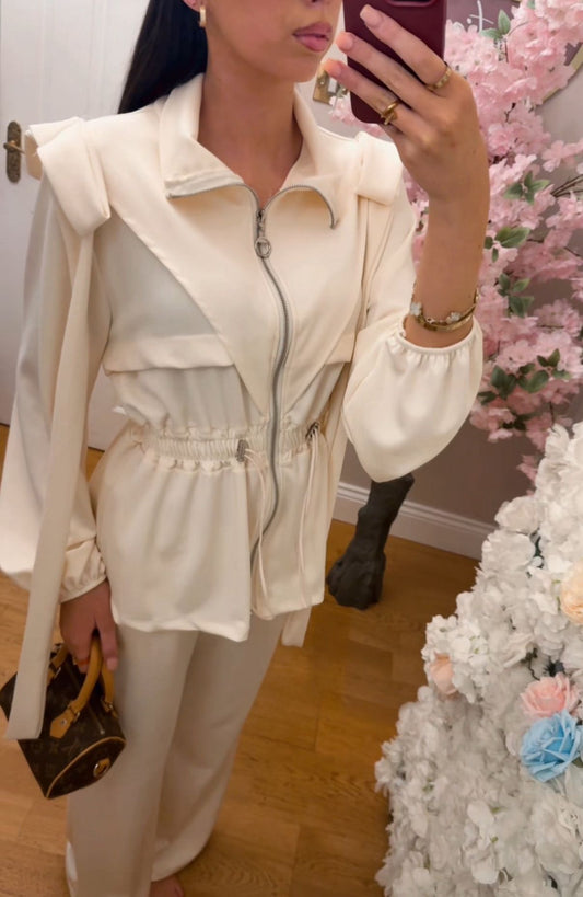 LOUISE Bow Shoulder Lounge Set - One size upto 14 - {5 Colours)